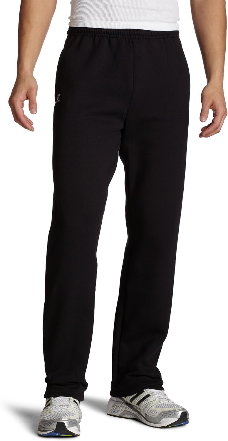 Russell Athletic Men’s Dri Power Fleece Open Bottom Sweatpants with Pockets, Relaxed Fit, Moisture Wicking