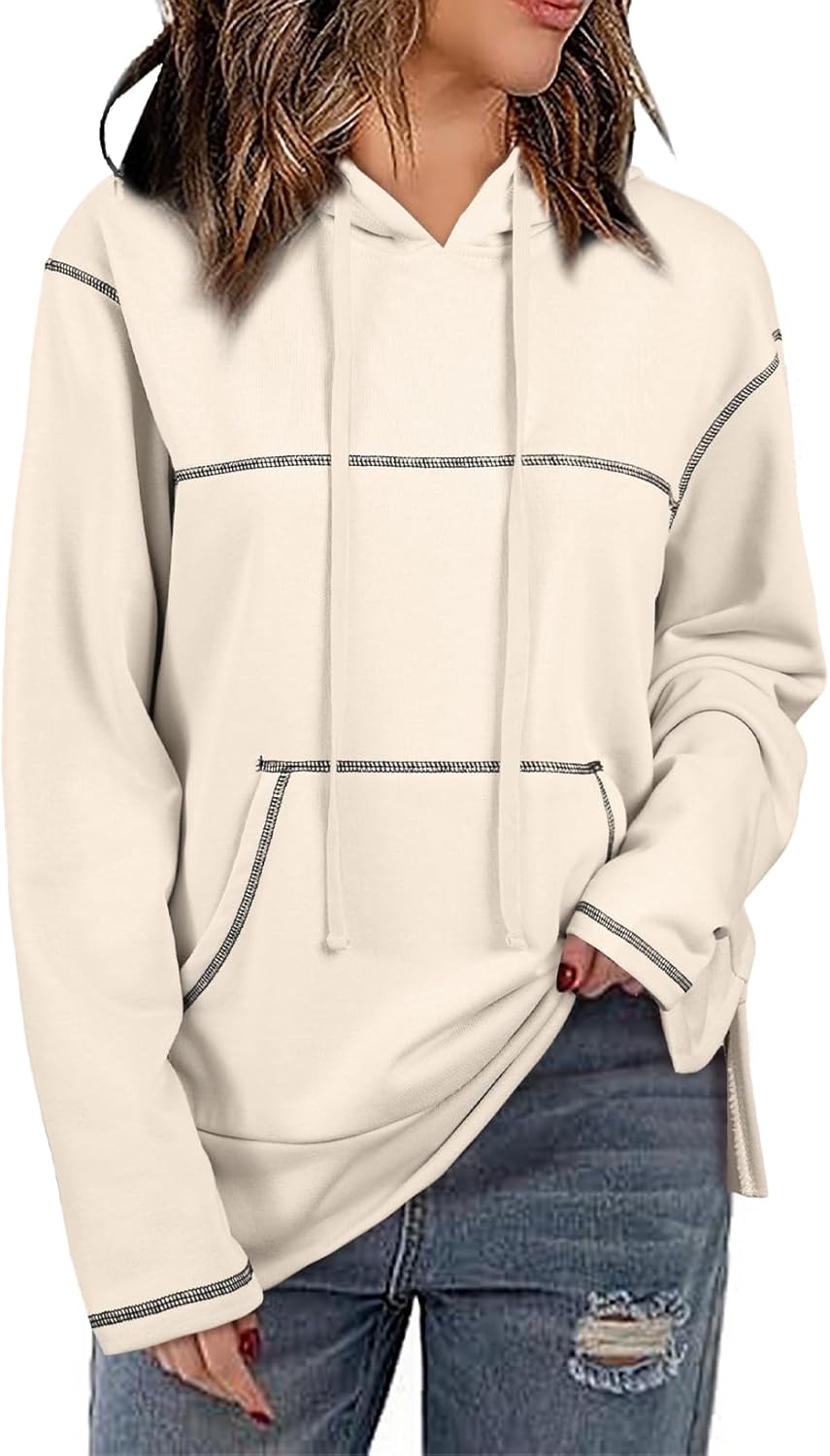 SHEWIN Hoodies For Women Causal Oversized Sweatshirt Loose Long Sleeve Tops Fall Fashion 2024