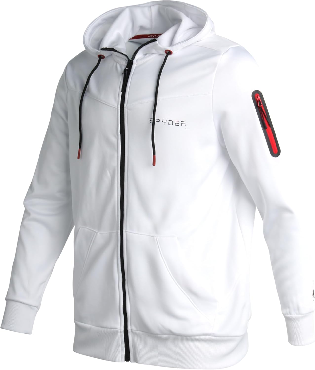 Spyder Men’s Active Sweatshirt – Performance Tech Fleece Zip Hoodie Sweatshirt – Workout Full Zip Track Jacket for Men (S-XL)