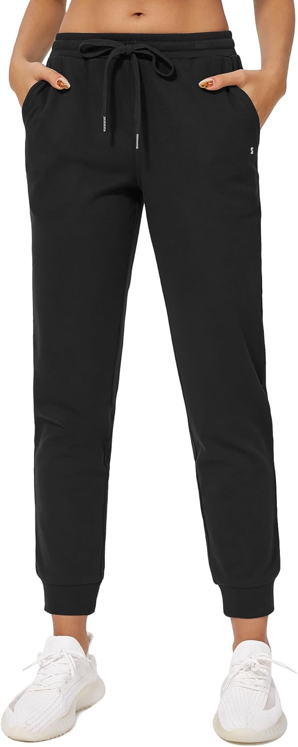 Stelle Womens High Waist Drawstring Jogger Athletic Lounge Sweatpants with Pockets