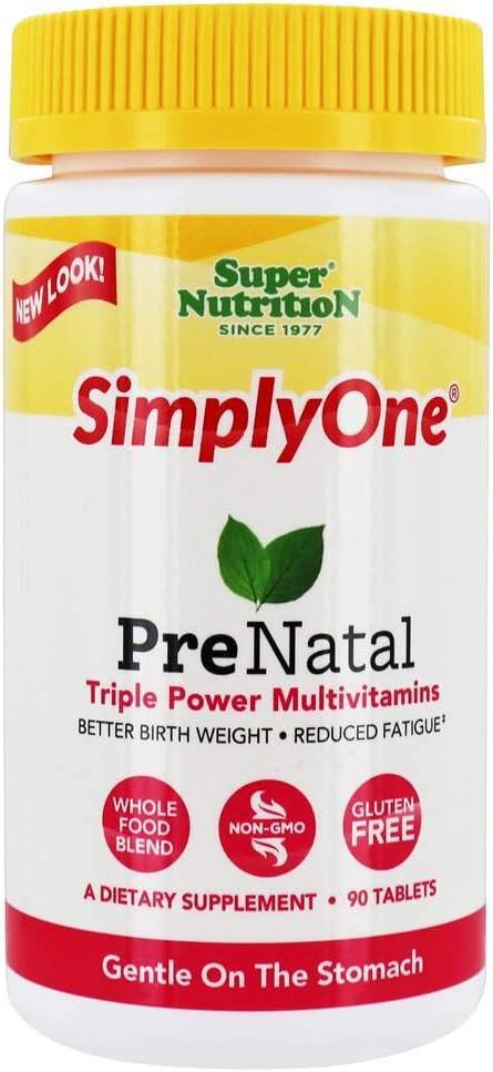 SuperNutrition SimplyOne Multi-Vitamin for PreNatal, One/Day Tablets, Day Supply, White, 90 Count