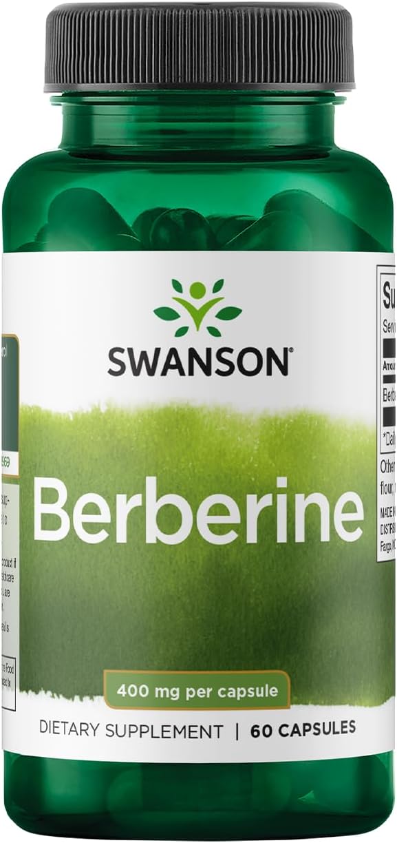 Swanson Berberine Supplement – 400 mg Each, 60 Capsules – Berberine HCl with Overall Wellness Support