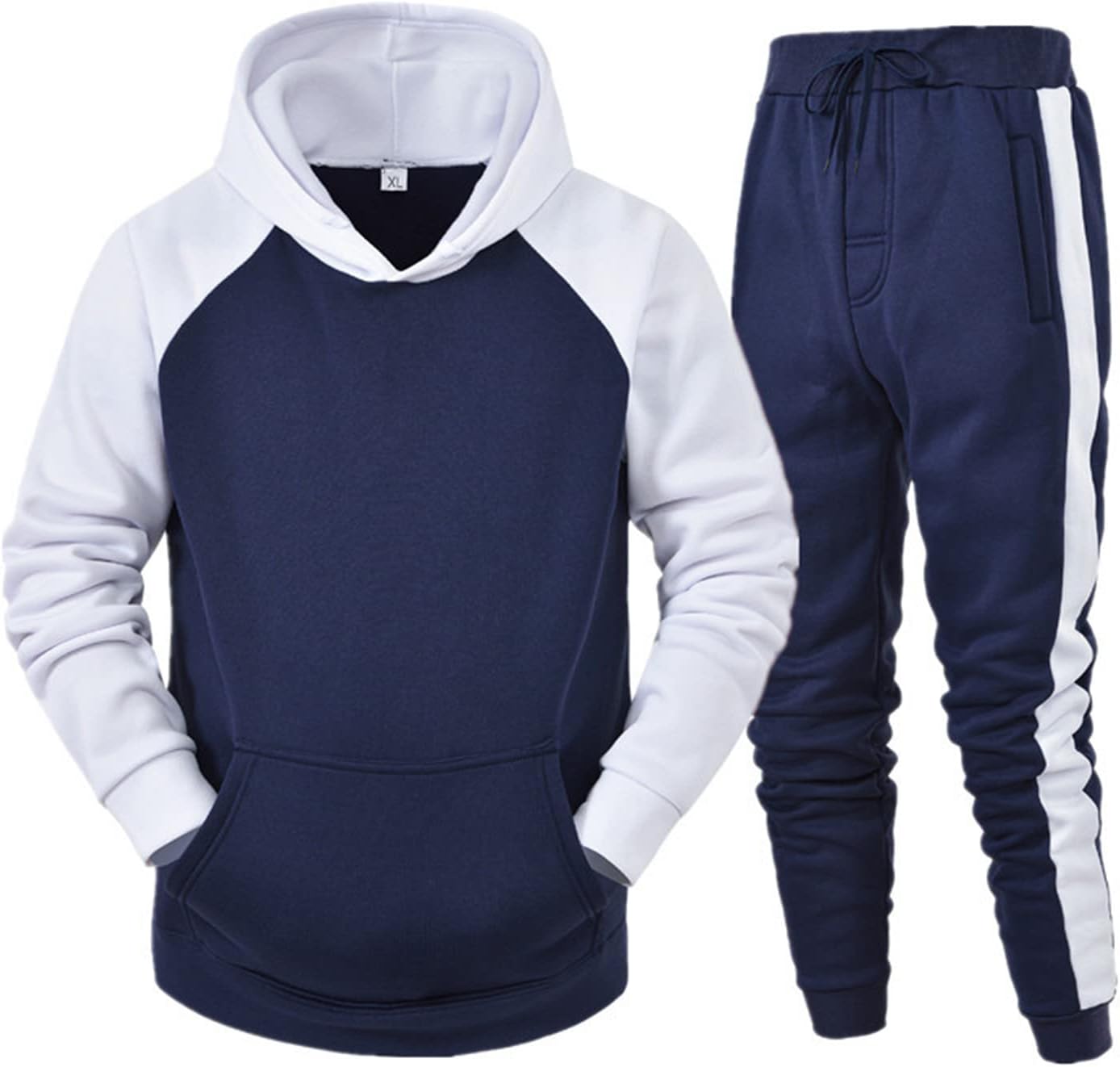Sweat Set Hoodies for Men 2 Piece Sweatpants Sweat Suit Fall Long Sleeve Tracksuits Mens Sweatshirts Jogger Pants