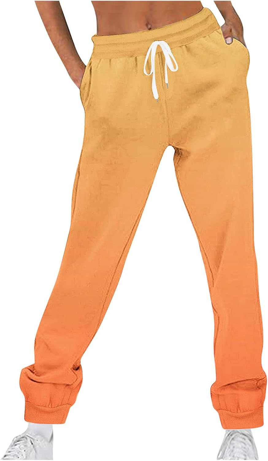 Sweatpants for Women Casual Baggy Gradient Elastic Drawstring Oversized Joggers Comfy Ankle Pants Fall Winter Clothes