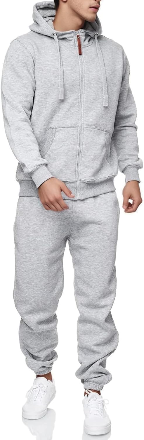 Sweatsuits for Men 2 Piece Men’s Jogging Tracksuit Set Hoodie Casual Athletic Long Sleeve Zipper Suit Set