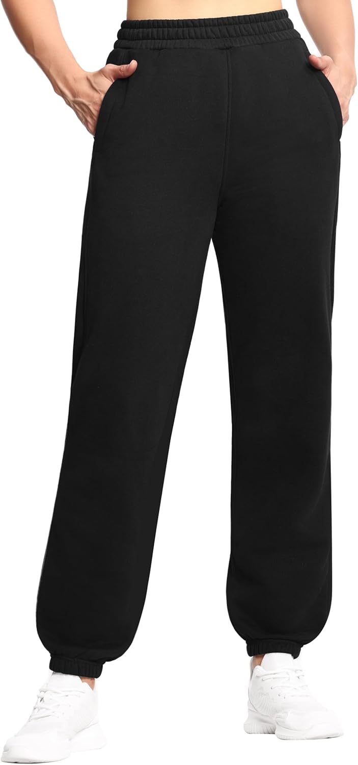 THE GYM PEOPLE Women’s Fleece Sweatpants Warm Workout Joggers Pants with Pockets