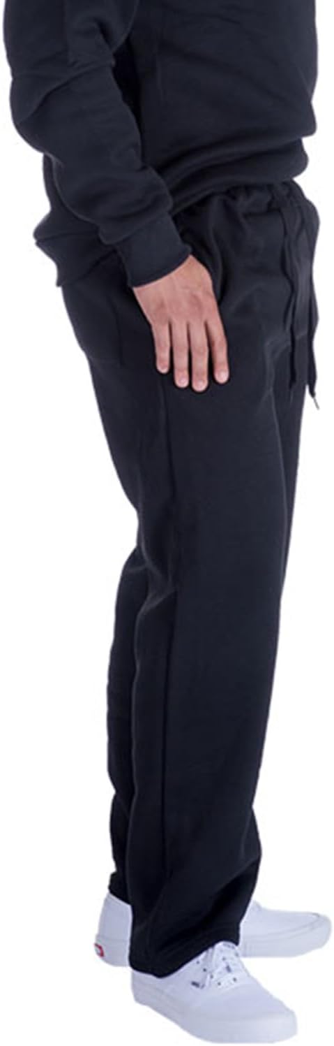 TanBridge Men’s Athletic Open Bottom Relaxed Fit Sweatpants, Jogging and Daily Wear Sweatpants with Pocket