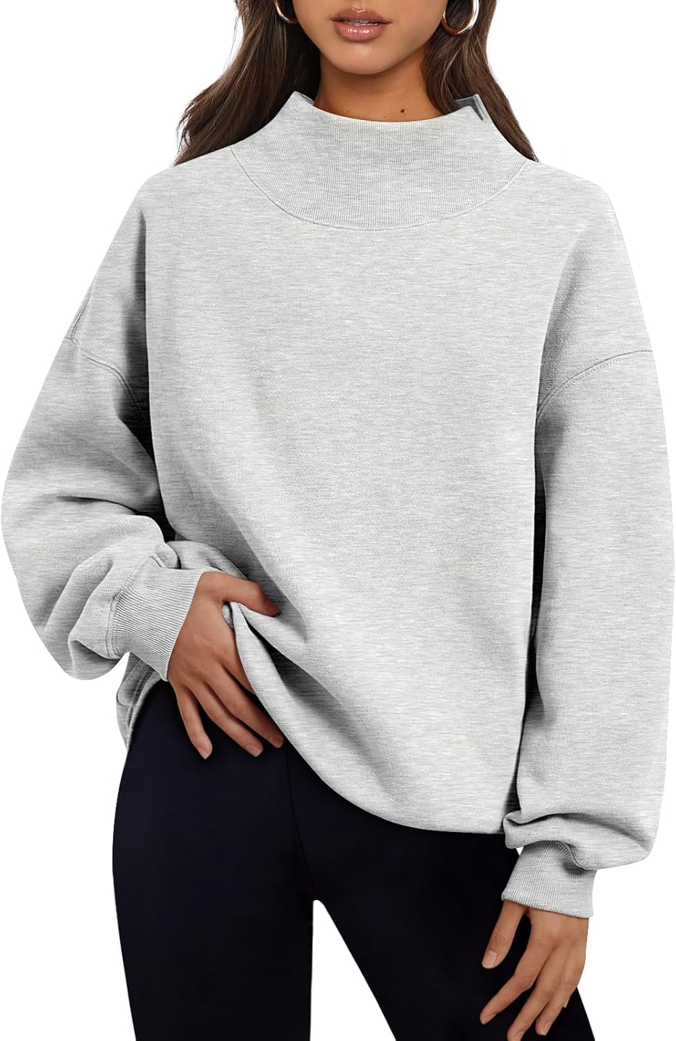 Trendy Queen Womens Oversized Sweatshirts Turtleneck Pullover Long Sleeve Hoodies Trendy Queen Womens Oversized Sweatshirts Turtleneck Pullover Long Sleeve Hoodies Tops Fall Outfits 2024 Clothes