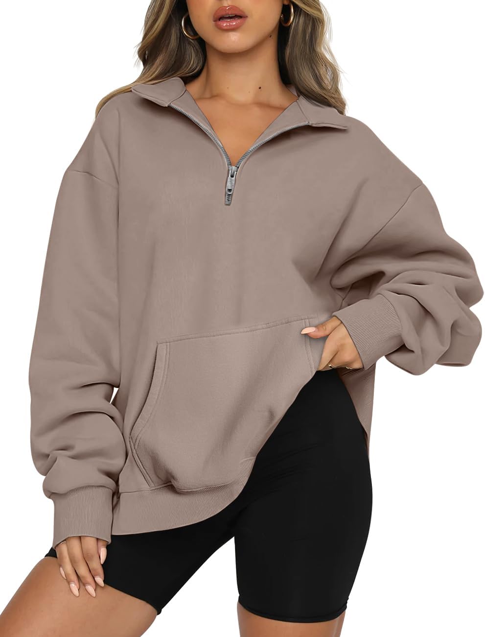 Trendy Queen Womens Zip Up Hoodies Oversized Sweatshirts Preppy Clothes Trendy Queen Womens Zip Up Hoodies Oversized Sweatshirts Preppy Clothes Fall Teen Girls Outfits Fashion Crewneck Pullover