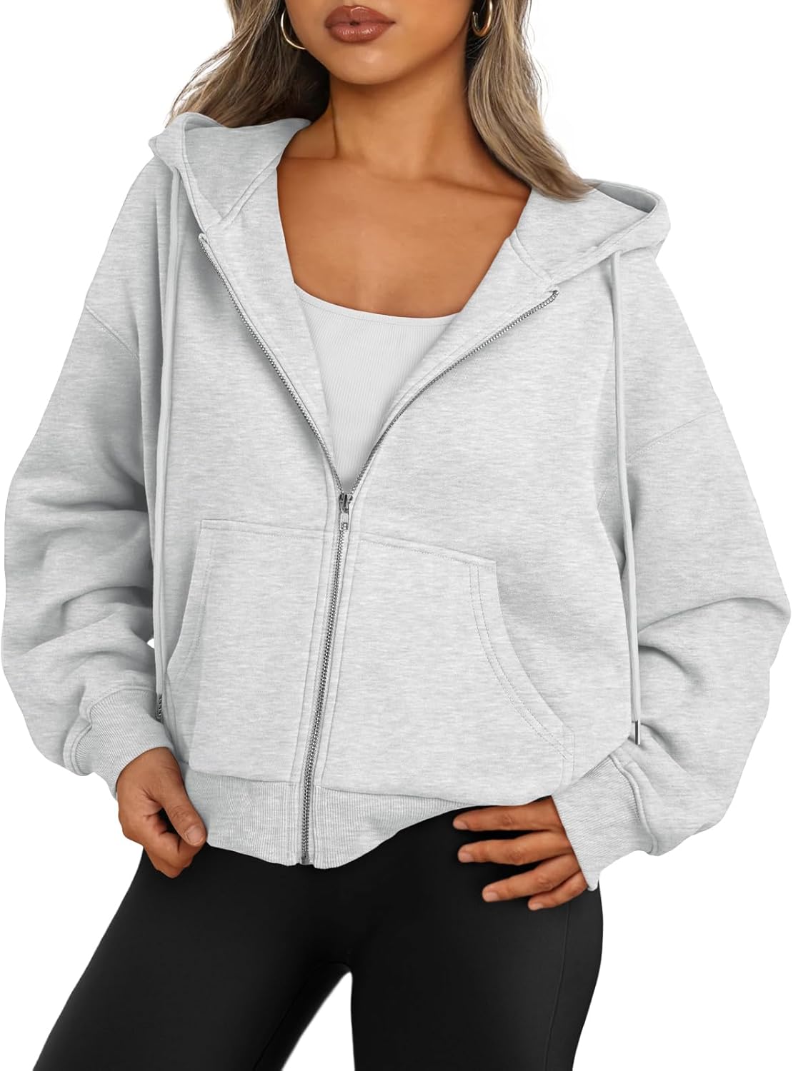 Trendy Queen Zip Up Hoodies For Women Cropped Sweatshirts Fall Trendy Queen Zip Up Hoodies For Women Cropped Sweatshirts Fall Fashion Outfits 2024 Y2k Fleece Teen Girls Clothes