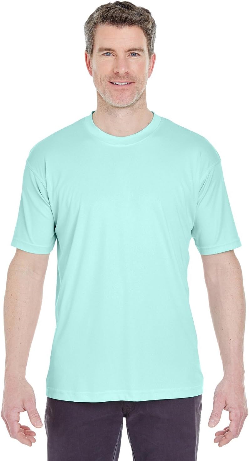 UltraClub Men’s Cool & Dry Sport Performance Interlock T-Shirt 3XL SEA FROST
