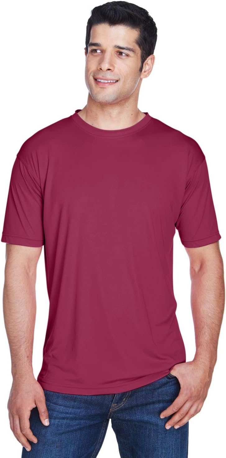 UltraClub Men’s Cool & Dry Sport Performance Interlock T-Shirt 4XL MAROON