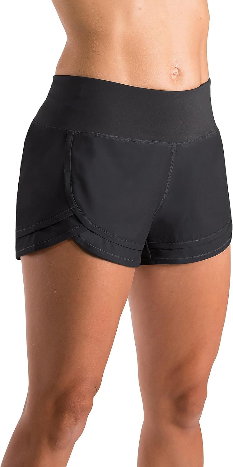 Women’s Lightweight Running Shorts with Mesh Linner 3″ WOD Workout Athletic Shorts for Women with Phone Pocket