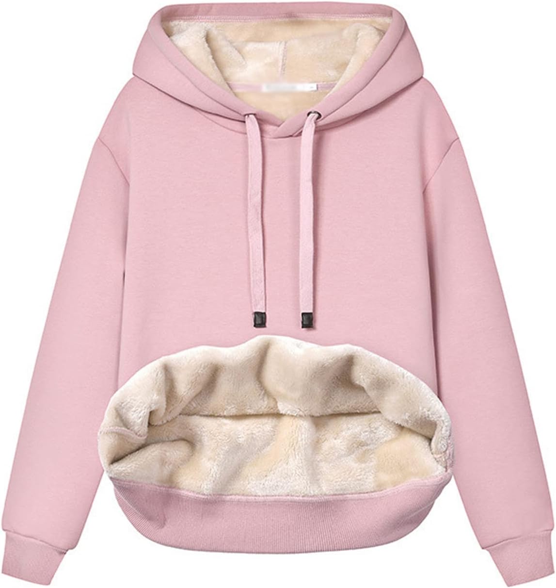 Women’s Long Sleeve Fleece Lined Sweatshirt Casual Winter Warm Sherpa Hoodie Pullover