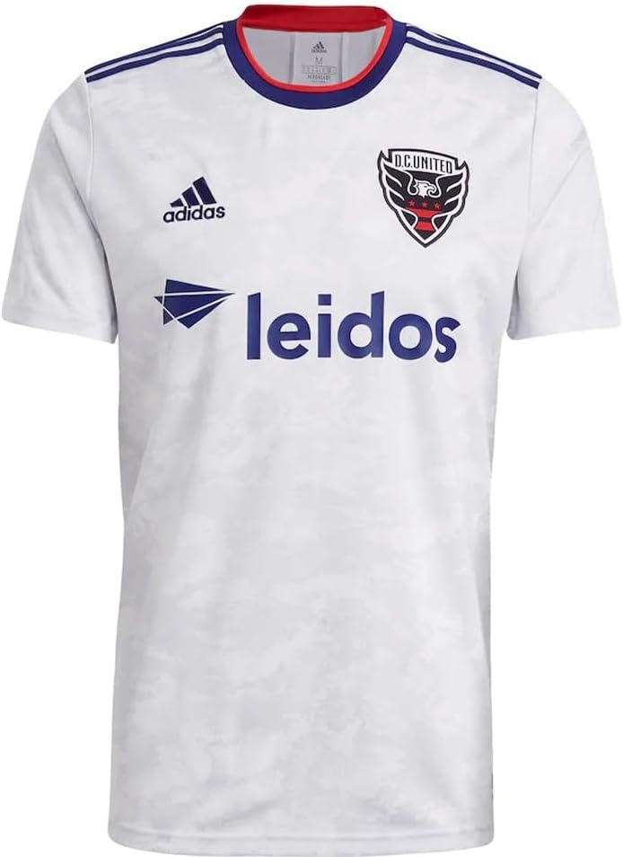 adidas Men’s D.C. United 21/22 Away Soccer Jersey, White/Night Blue