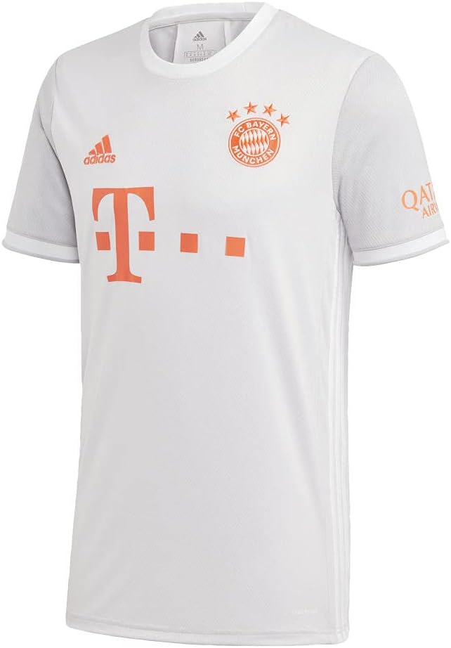 adidas Men’s FC Bayern Away Soccer Jersey 2020-21, Dash Grey, White