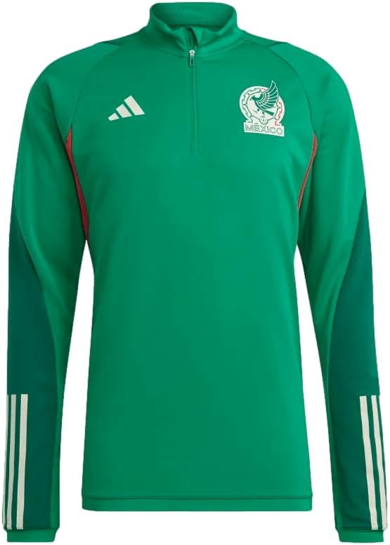 adidas Men’s Soccer Mexico Tiro 23 Men’s Training Top – Moisture-Wicking, Slim Fit, Mexico Heat-Applied Crest, Thumbholes