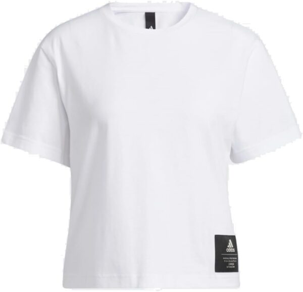 adidas Women's Boyfriend Cropped Cotton T-Shirt, White