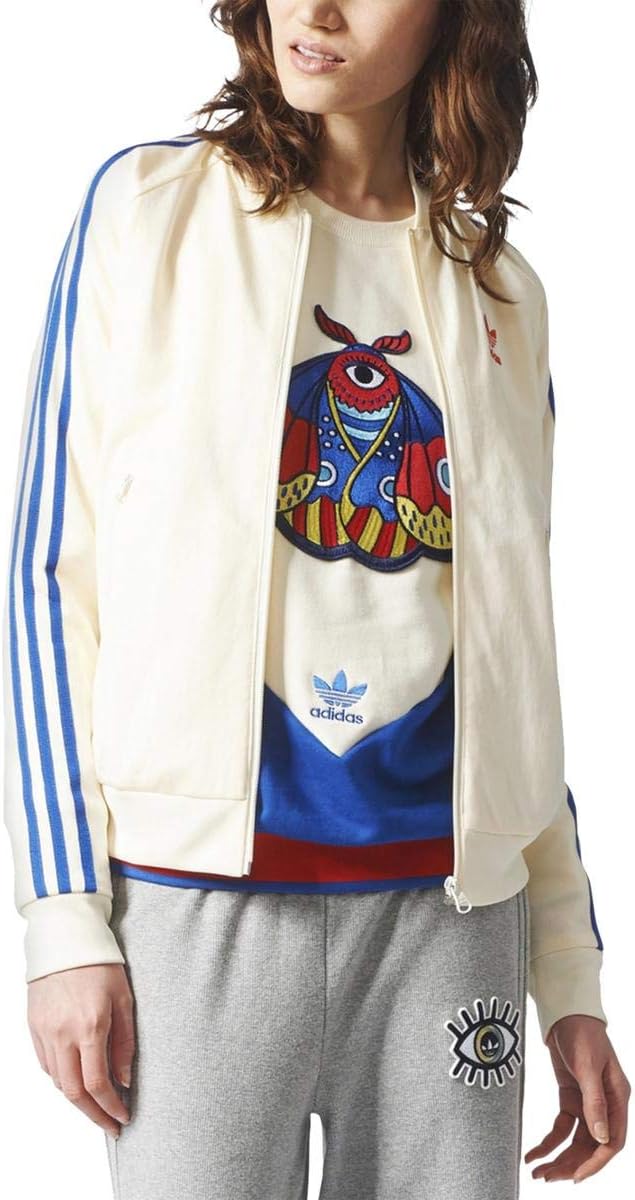 adidas Women’s Originals Embellished Arts SST Track Jacket Beige-Khaki cv9431