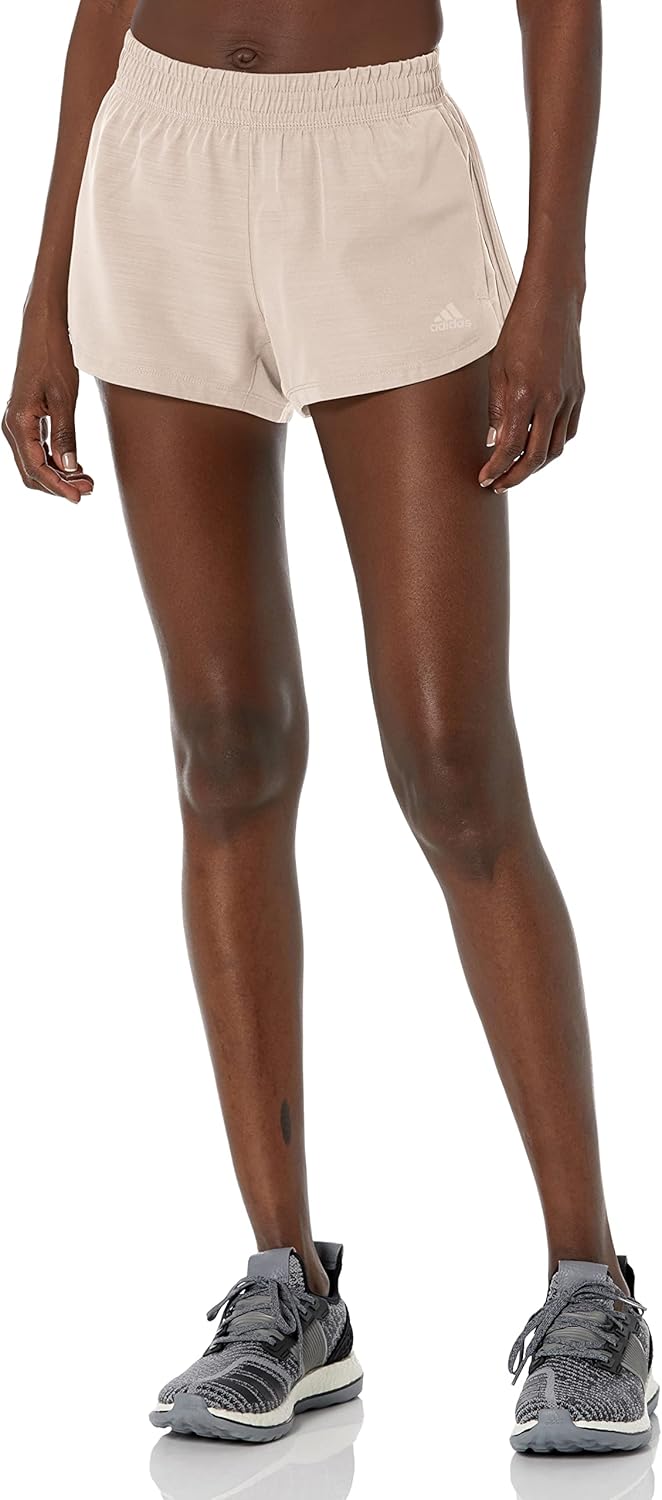 adidas Women’s Pacer 3-Stripes Woven Heather Shorts