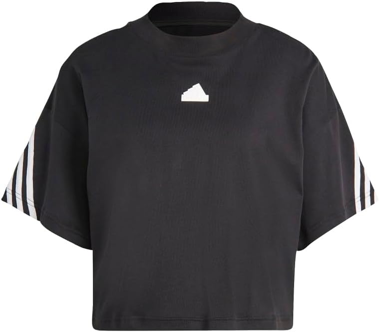 adidas womens Future Icon Three Stripes T-shirt T Shirt, Black, X-Small US