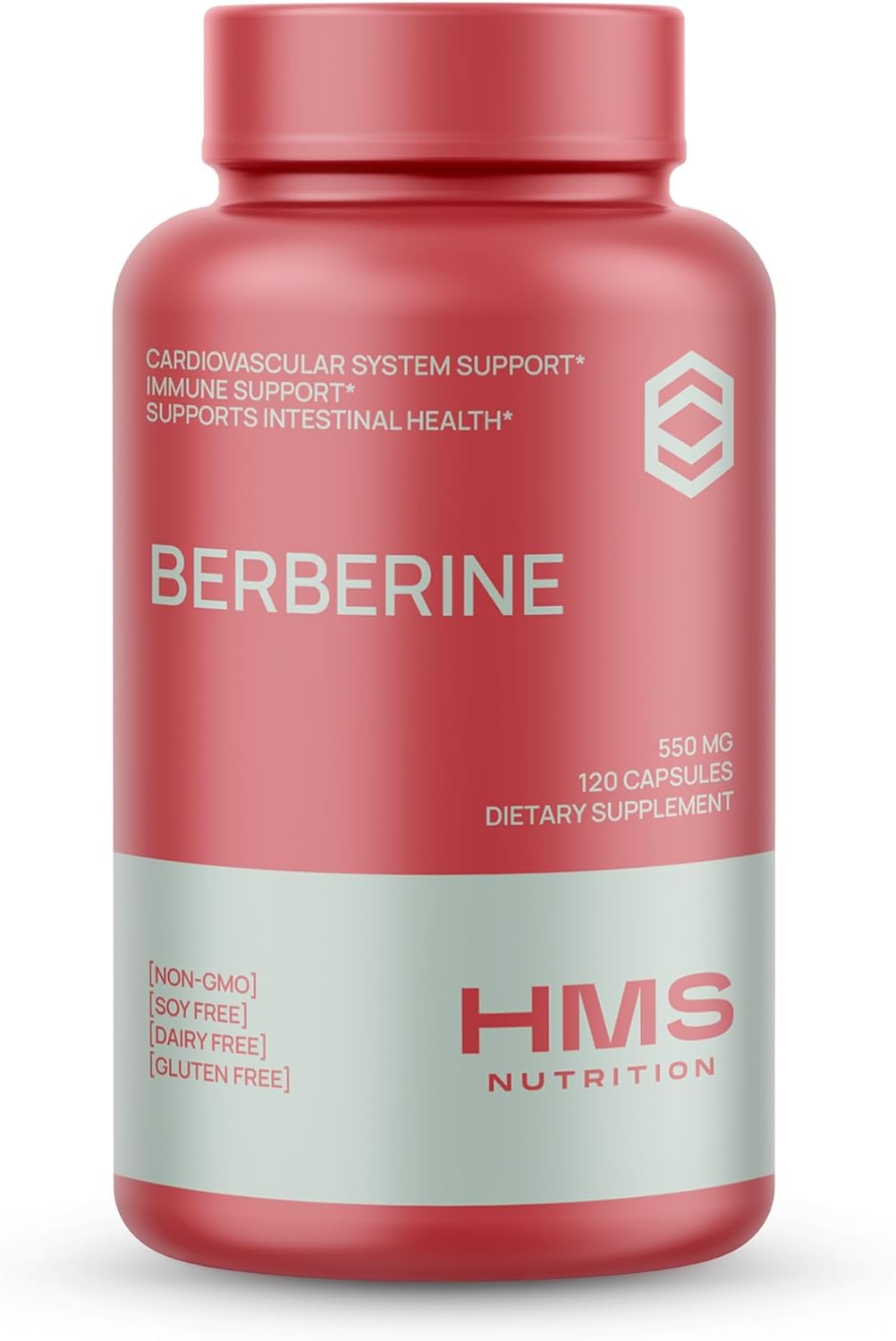 550mg Berberine HCL from Berberis Aristata Root for Support Immunity and Intestinal Health, Vegetable Capsules 120 Servings 4 Month Supply