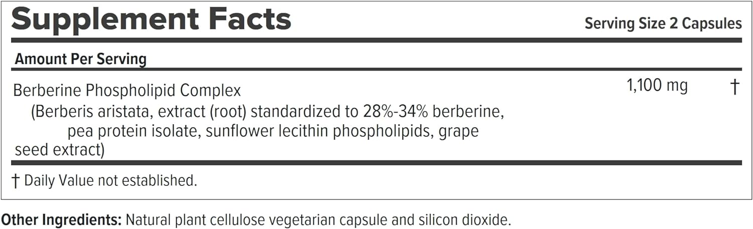 ANDREW LESSMAN Berberine Phospholipid Complex 240 Capsules – Barberry Root ANDREW LESSMAN Berberine Phospholipid Complex 240 Capsules – Barberry Root Extract. Small Easy to Swallow Capsules