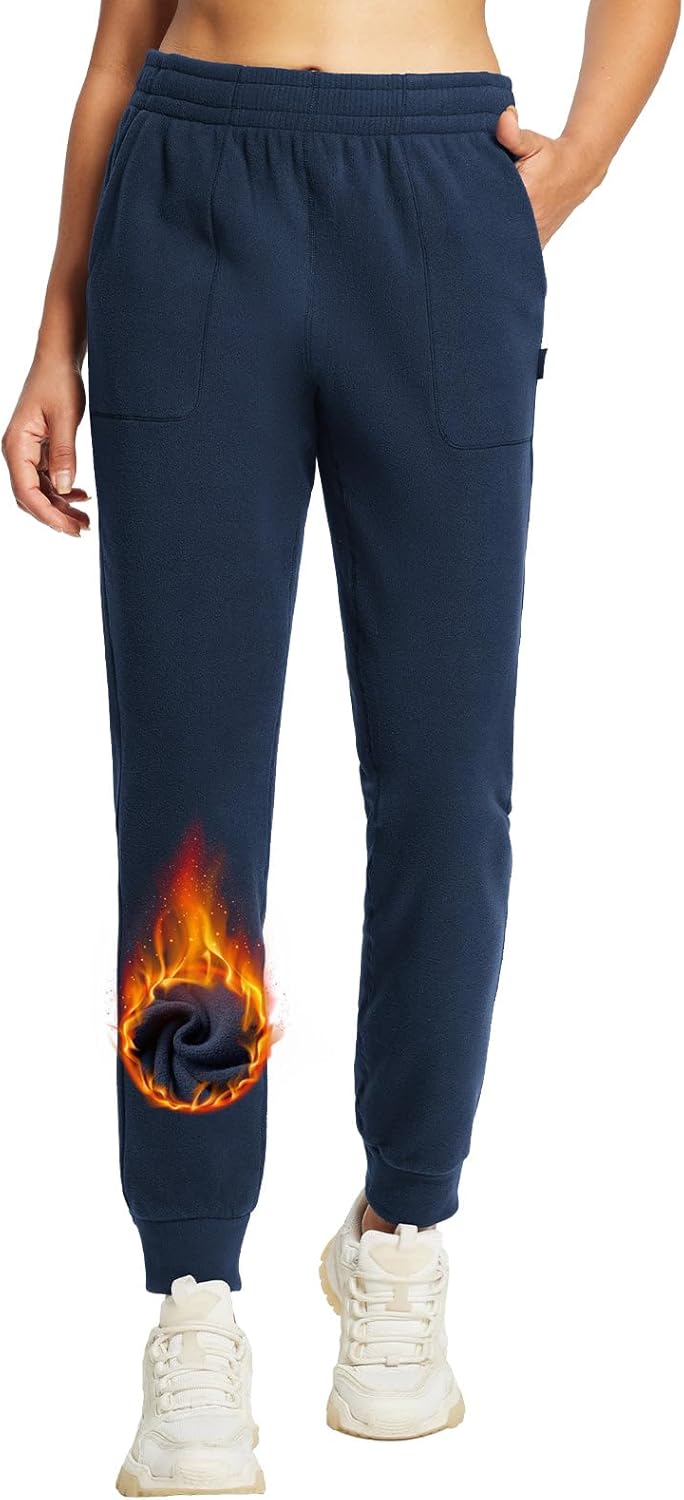 BALEAF Women’s Fleece Pants Winter Thermal Sweatpants Warm Polar Fleece Joggers Sweat Pants for Outdoor Hiking Running