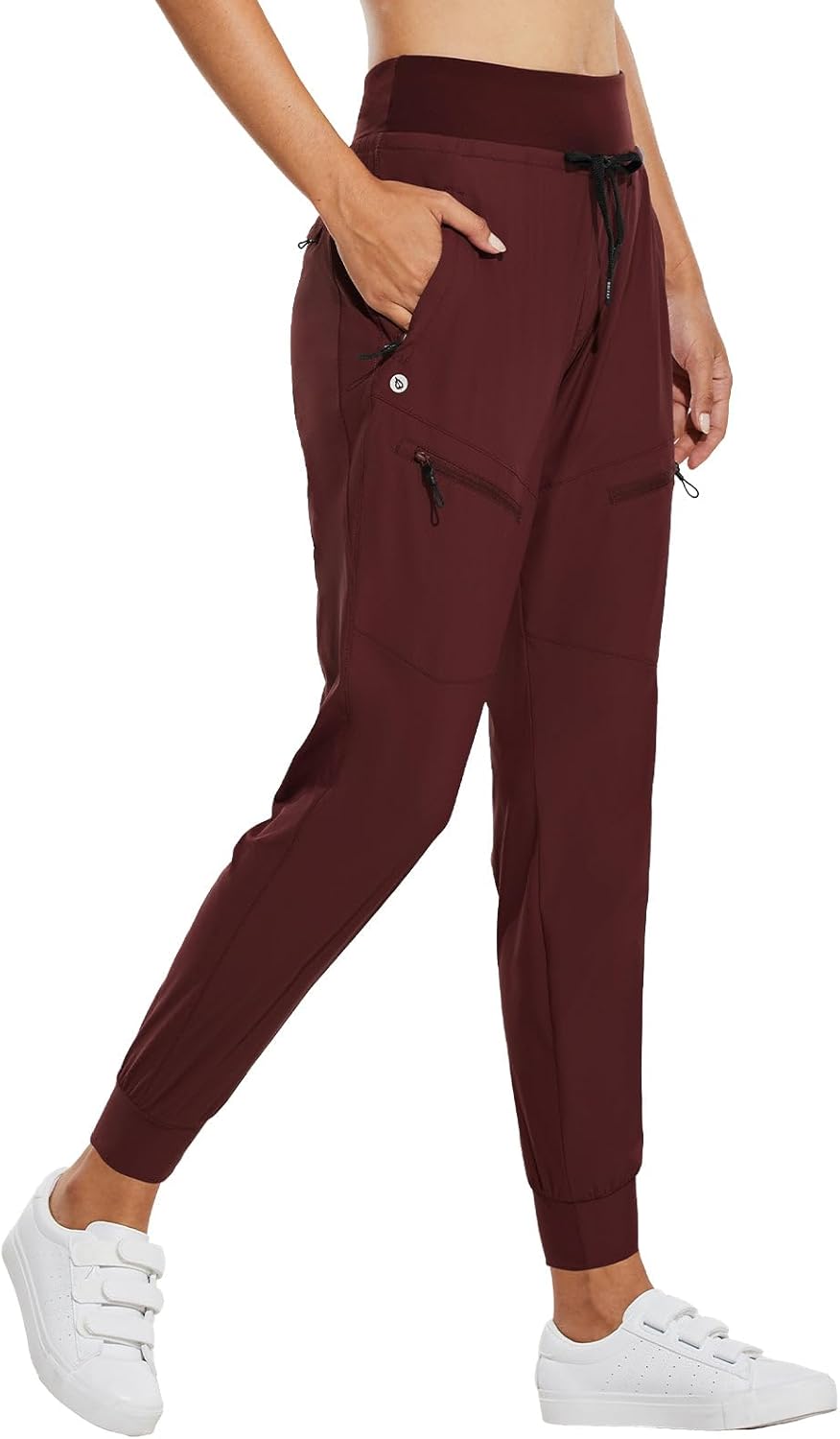 BALEAF Women’s Joggers Lightweight Hiking Pants High Waist 5 Zipper Pockets Quick Dry Travel Athletic UPF50+