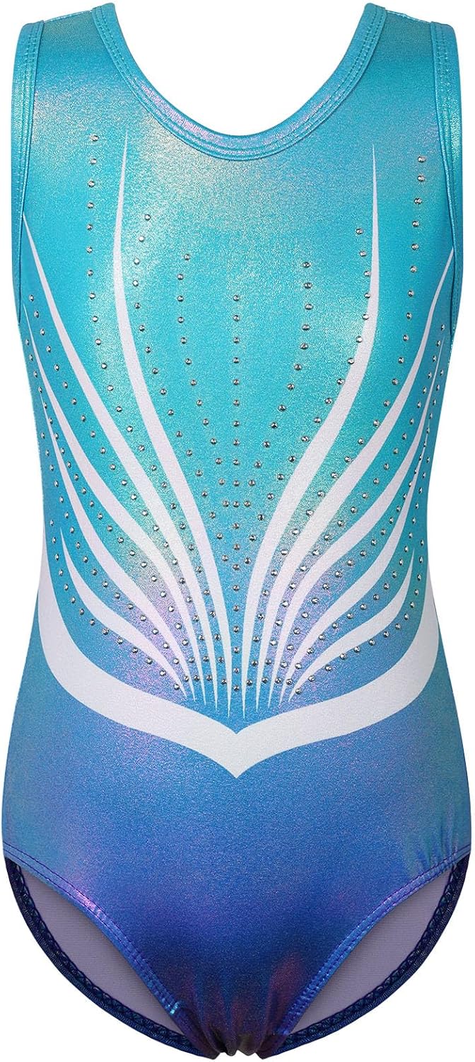 BAOHULU Girls Leotards for Gymnastics & Dance One Piece Sparkly Toddler Kids Athletic Practice Activewear