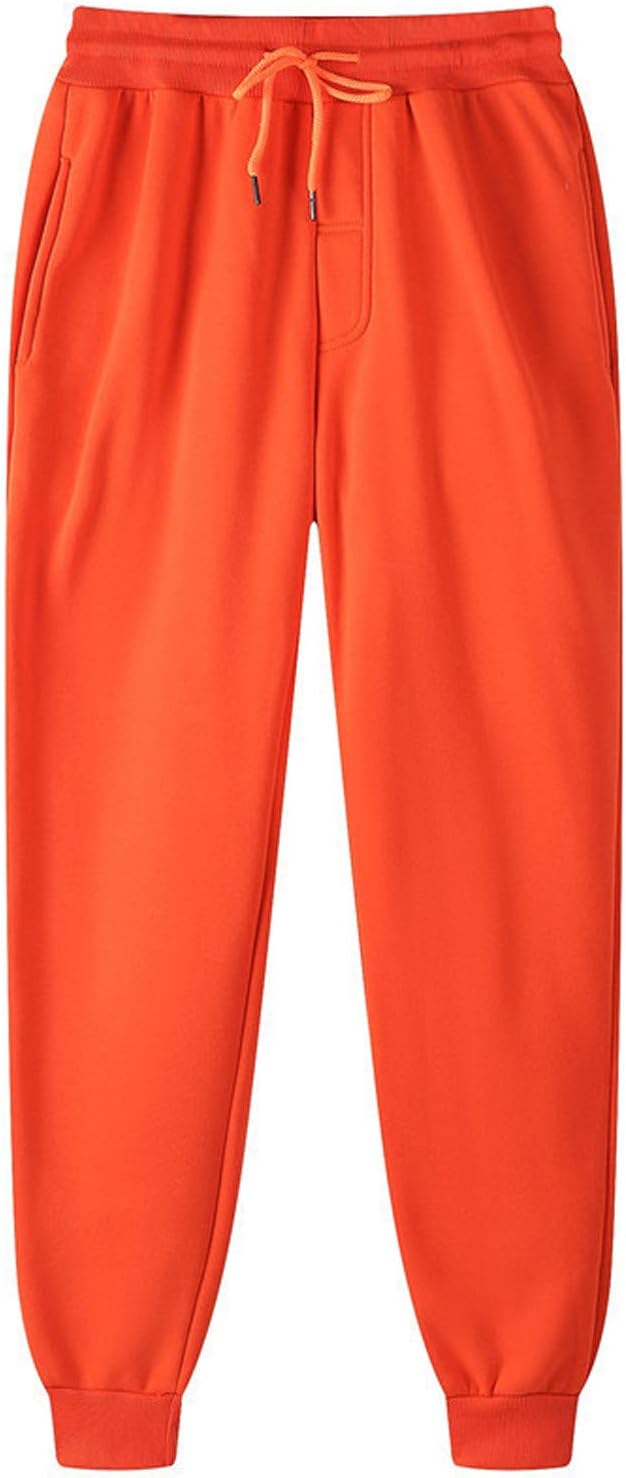 Baggy Sweatpants Men Drawstring Fleece Jogger Sweatpants Sherpa Lined Athletic Sweatpants Warm Workout Track Pants