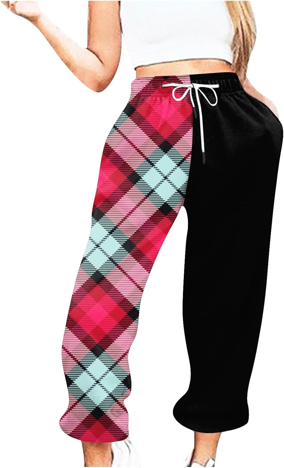 Baggy Sweatpants for Women 2024 High Waisted Joggers Y2k Trendy Lounge Trousers Bottoms Lightweight Pants Pockets