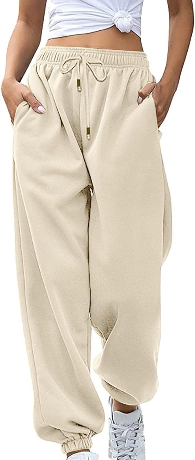 Baggy Sweatpants for Women with Pockets High Waisted Straight Leg Pants Wide Pants for Women Trendy Aesthetic Clothe