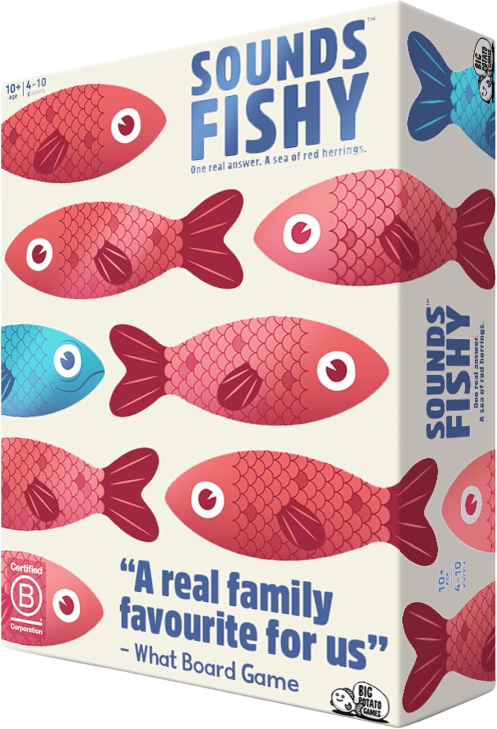 Big Potato Sounds Fishy Board Game: The Bluffing Family Game for Kids 10+ – Best New Family Quiz Games, Trivia Games for Groups of People