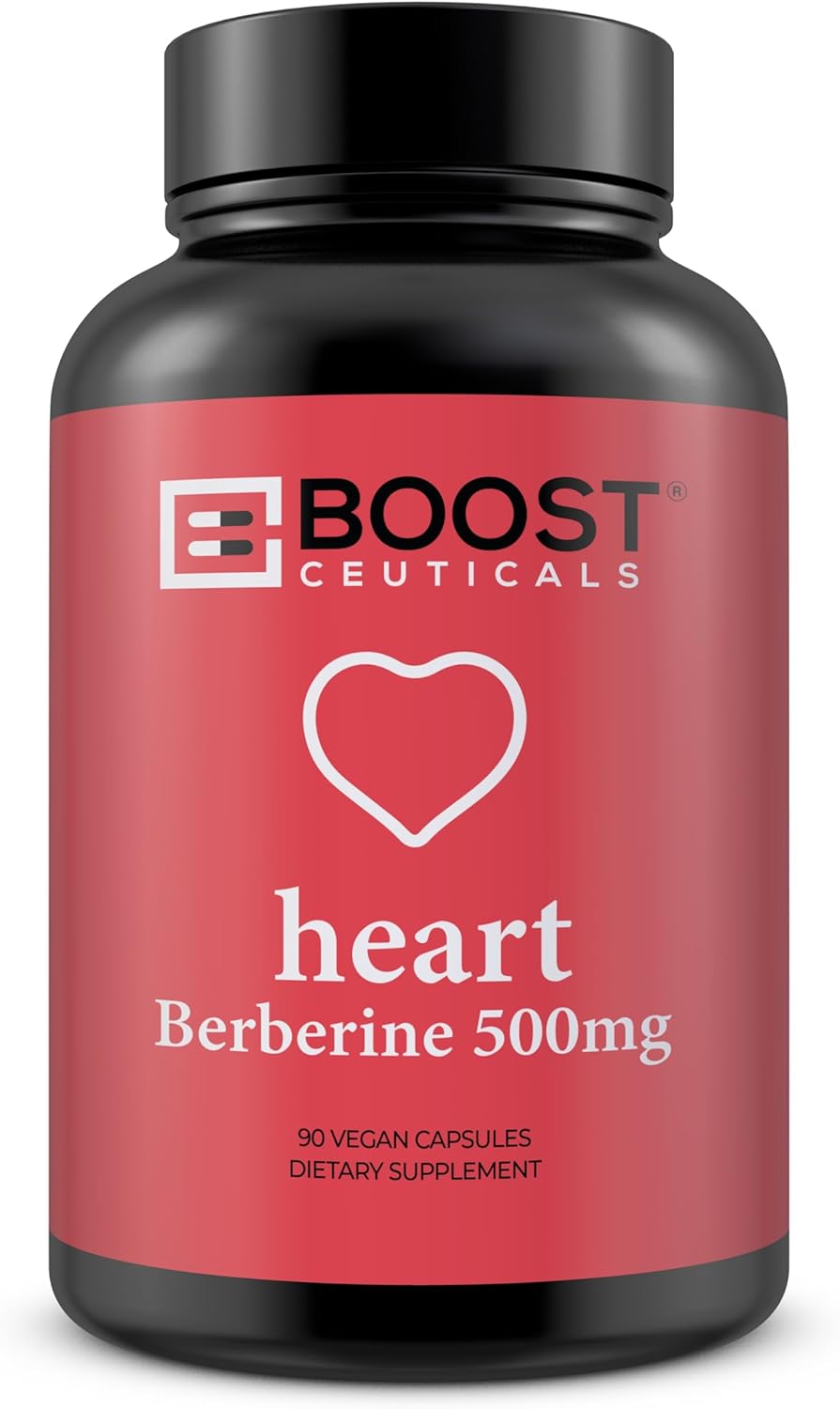 BoostCeuticals Berberine 500mg – Vegan Non GMO No Stearates Gluten Free – Premium Pure Berberine Hcl 500mg – 90 Capsules Supplement