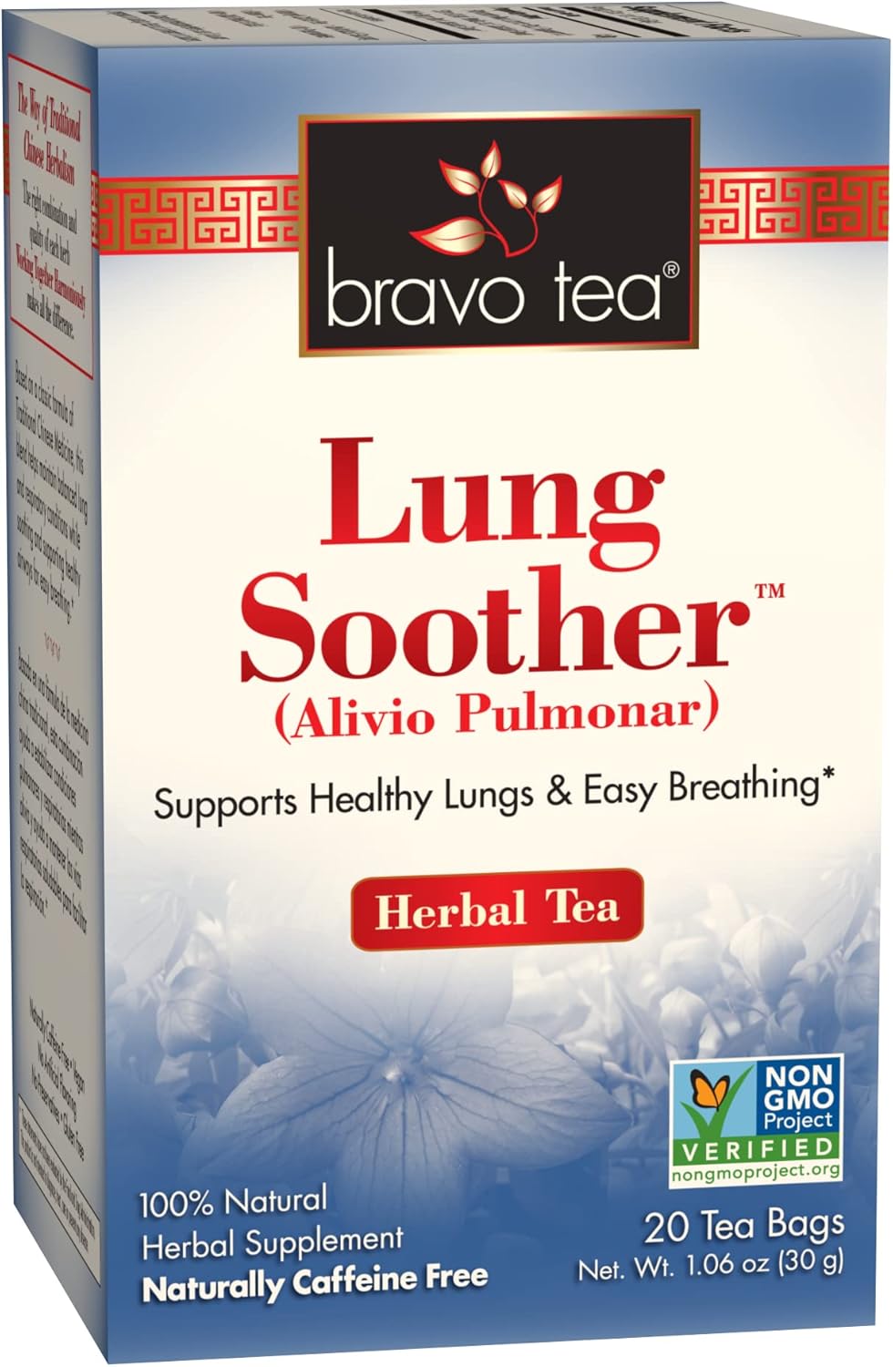 Bravo Tea Lung Soother Caffeine Free 20 Tea Bags