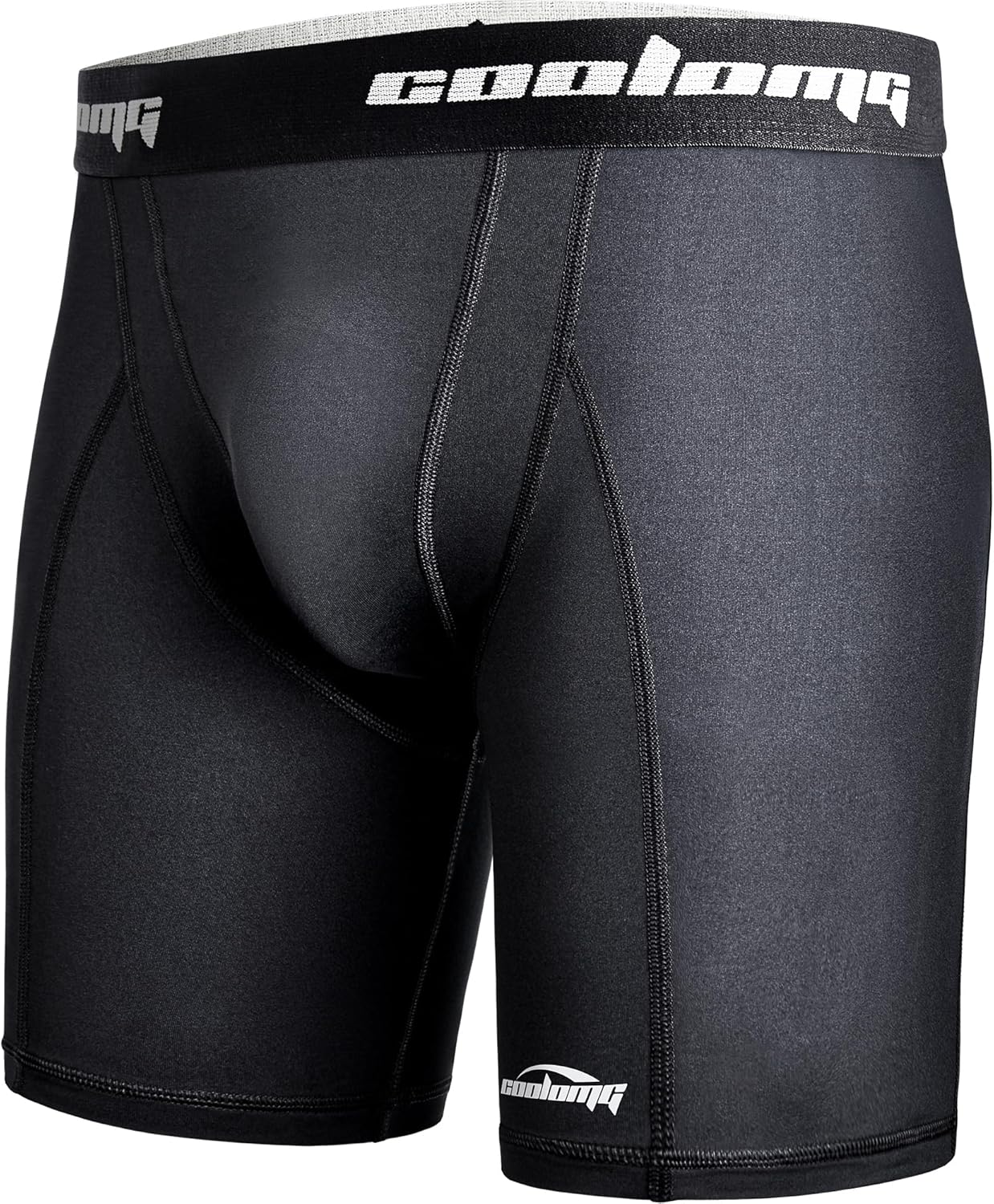 COOLOMG Youth Boys Compression Shorts with Cup Pocket for Baseball Football MMA Lacrosse,NO Cup