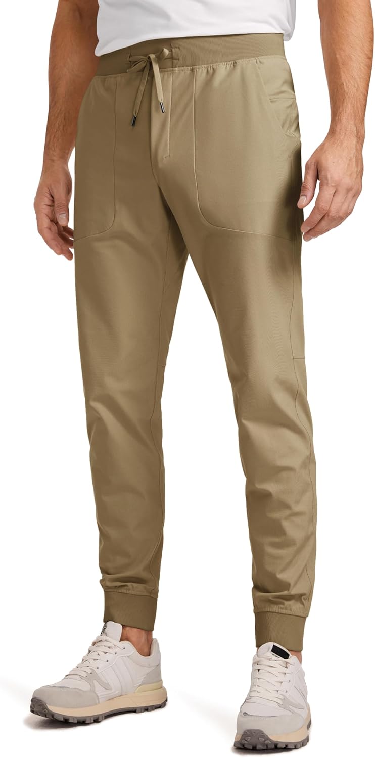 CRZ YOGA All Day Comfy Golf Joggers Pants for Men 30” Quick Dry Lightweight Stretch Work Casual Joggers with Pockets