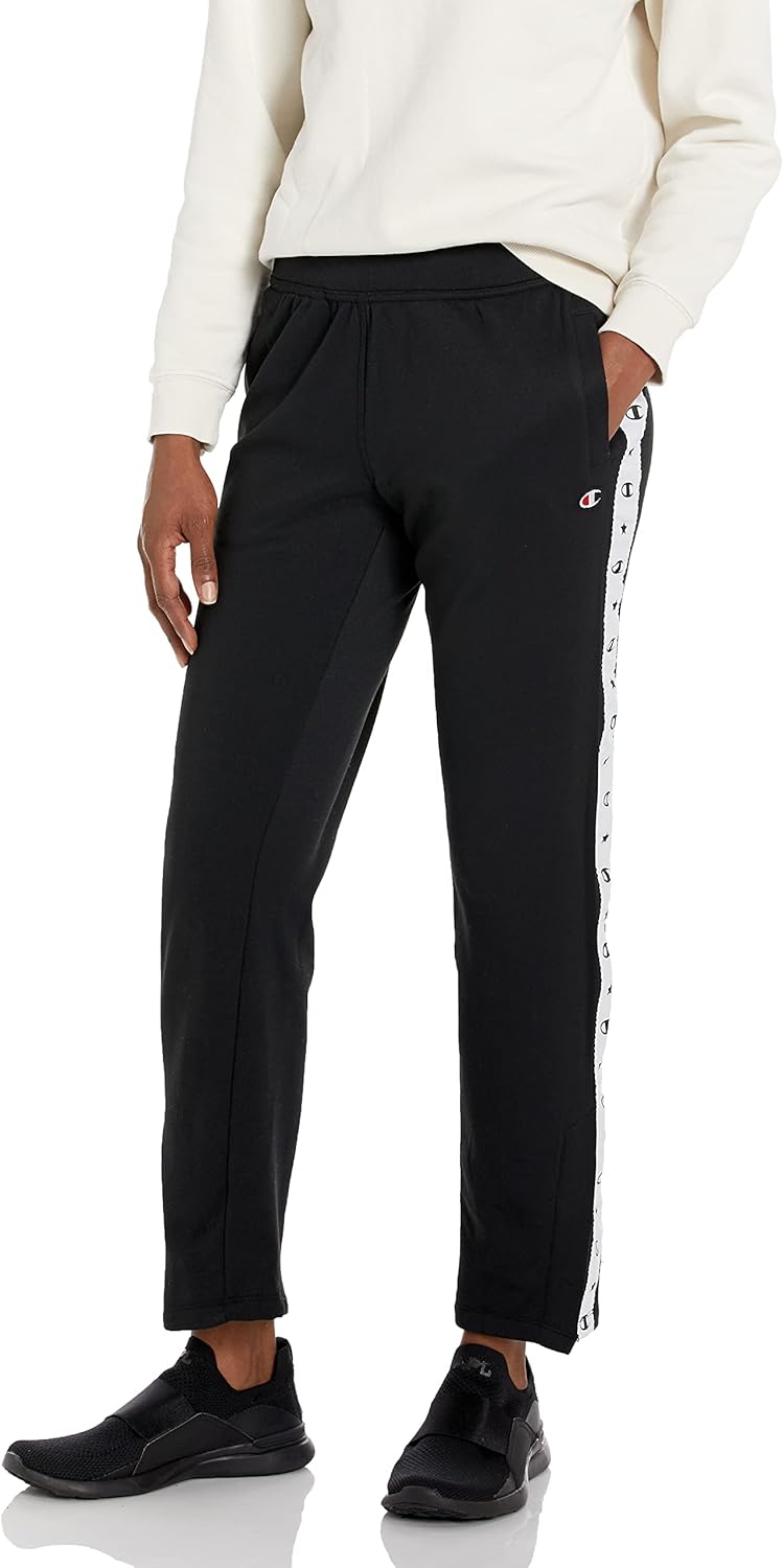 Champion Game Day Track Pants, Drawstring Joggers, Women’s Moisture-Wicking Sweatpants, Star Logo Taping, 28″ Inseam