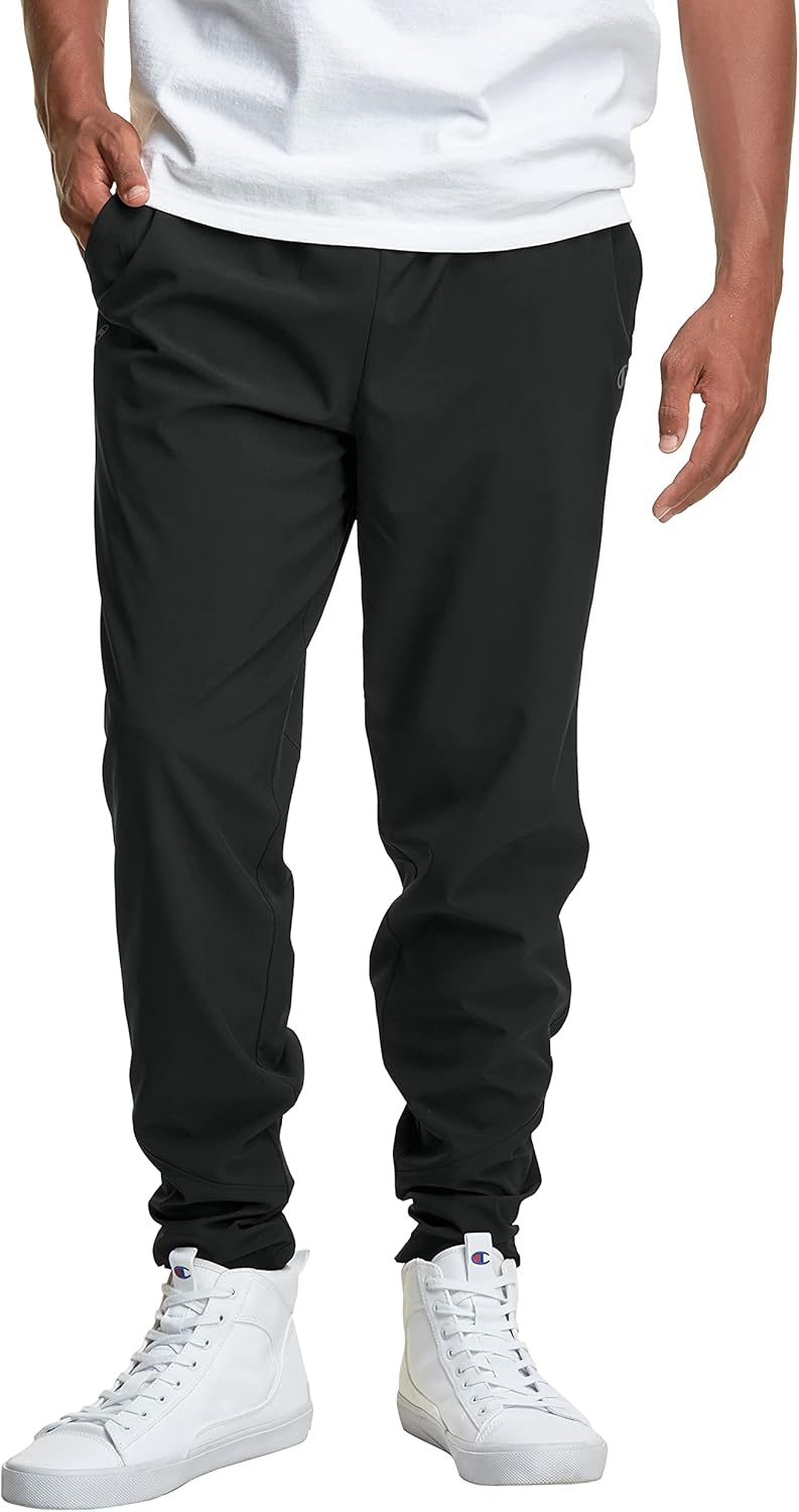Champion Men’s Pants, MVP, Lightweight Woven Pants, Moisture Wicking, Athletic Pants, 30.5