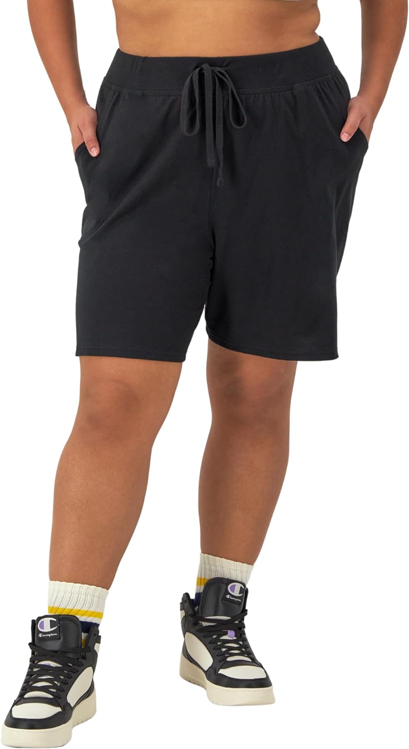 Champion Women’S Shorts, Lightweight Lounge, Soft Jersey Comfortable Shorts For Women (Plus Size Available)