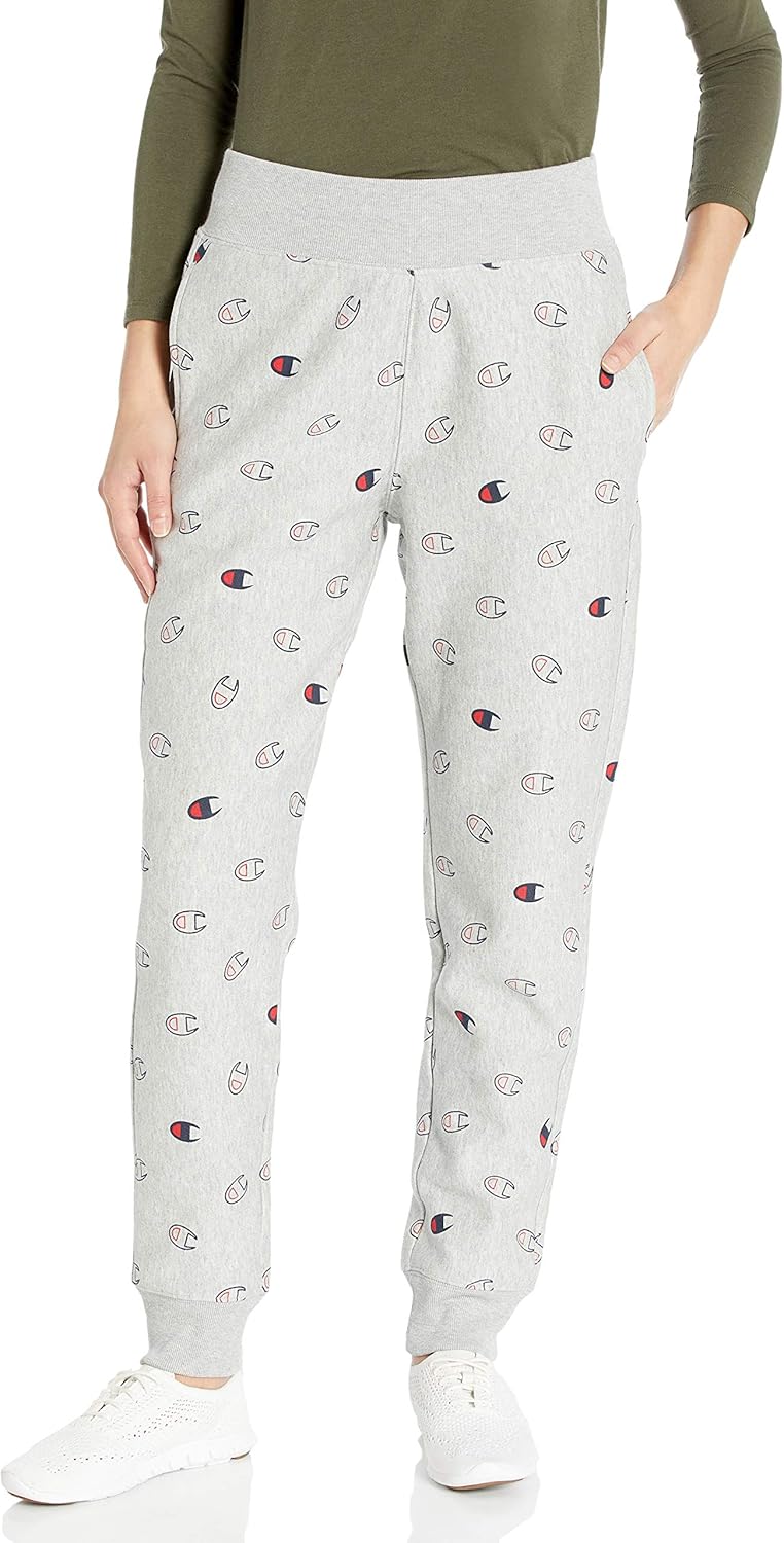 Champion Women’s Reverse Weave Jogger-Tossed C Logos AOP