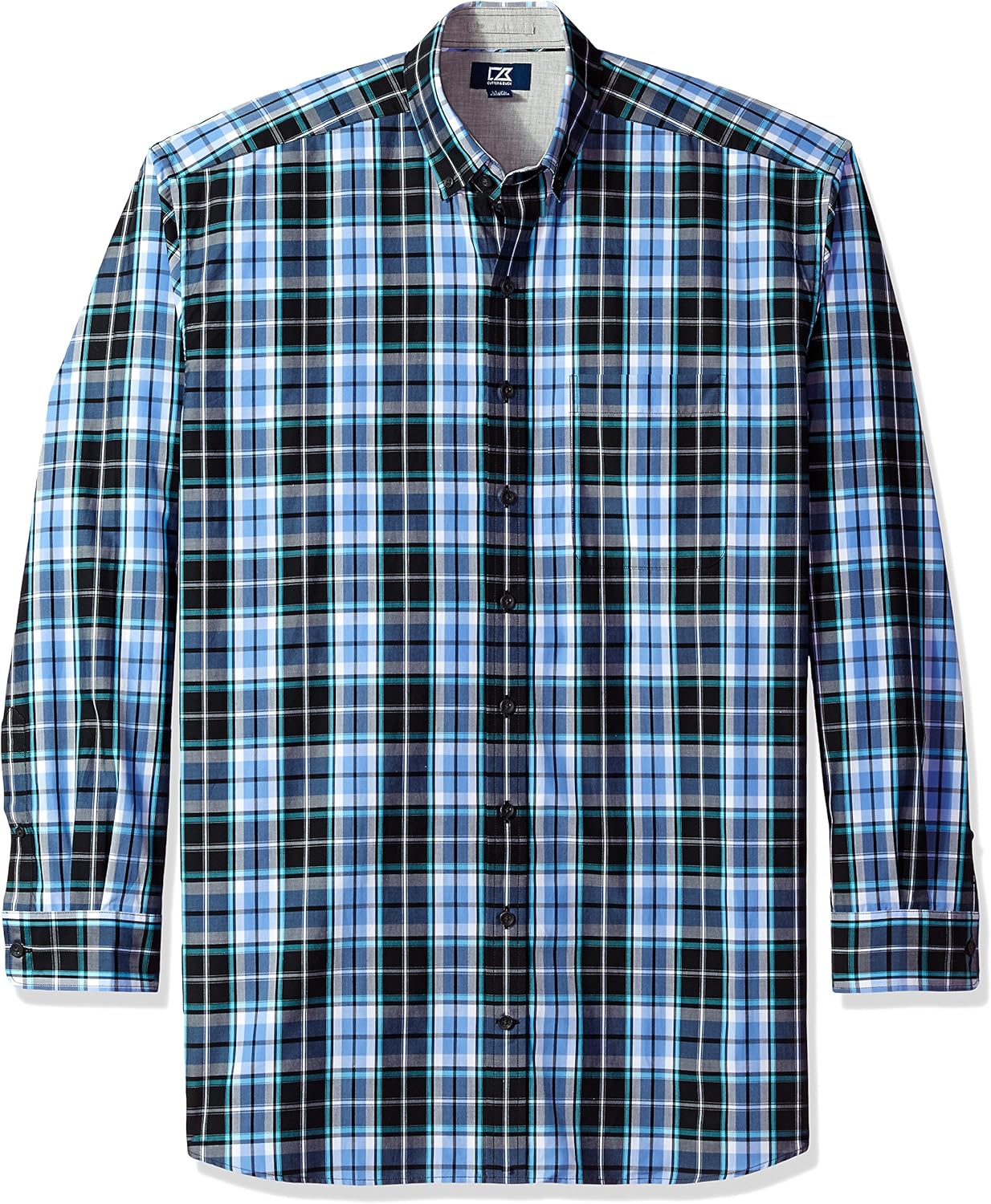 Cutter & Buck Men’s Large Plaid and Check Easy Care Button Down Collared Shirts