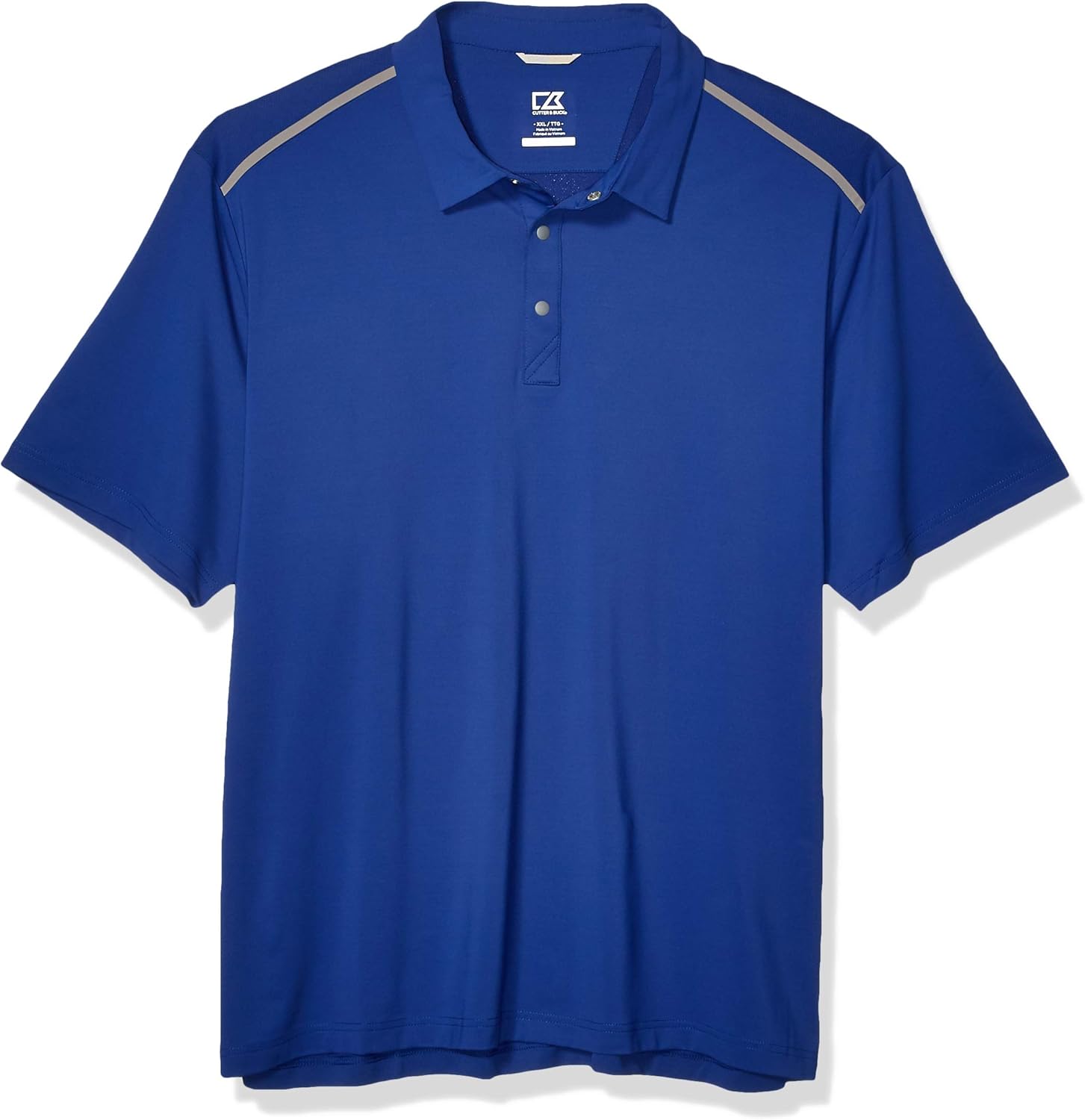 Cutter & Buck Men’s Moisture Wicking 50+ UPF Fusion Snap Placket Polo Shirt
