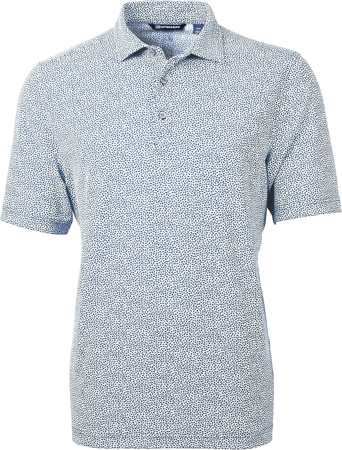 Cutter & Buck Virtue Eco Pique Botanical Print Recycled Mens Polo