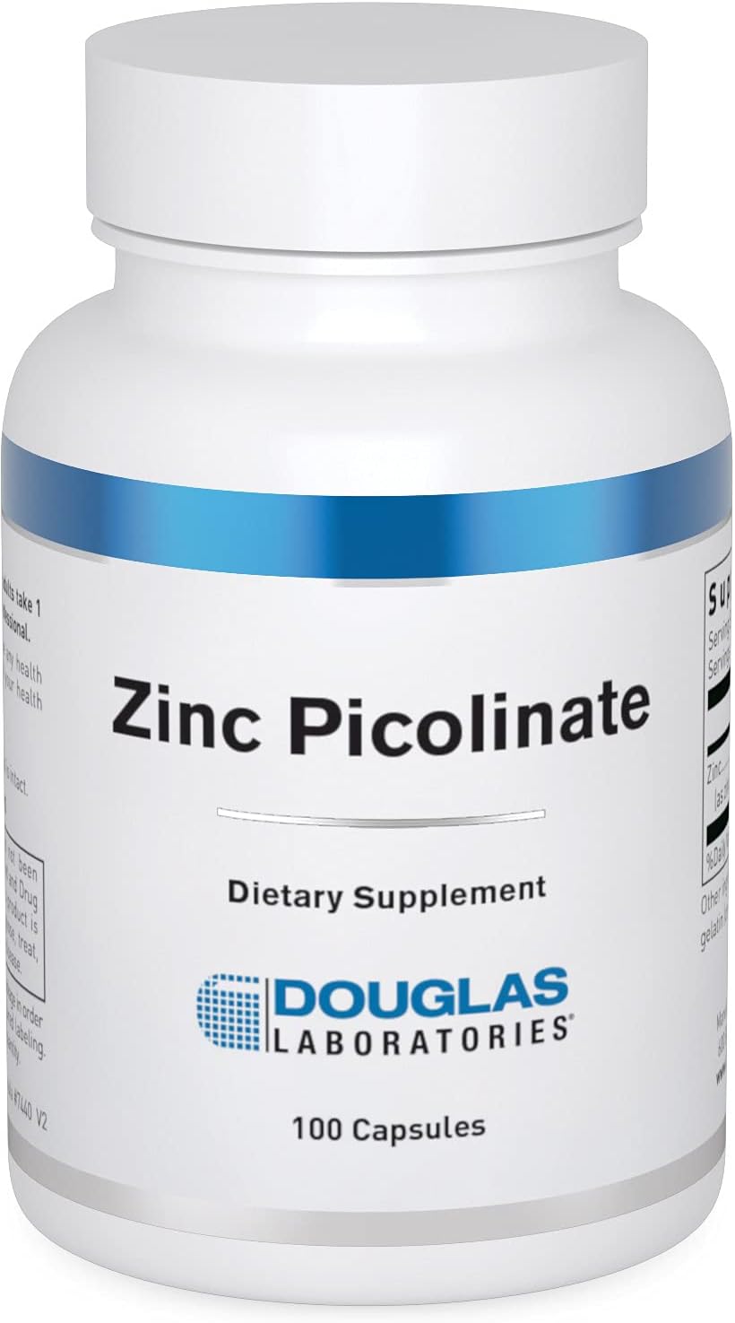 Douglas Laboratories Zinc Picolinate – 50 mg Zinc – For Immune System, Antioxidants & Skin – Trace Mineral Supplement – 100 Capsules