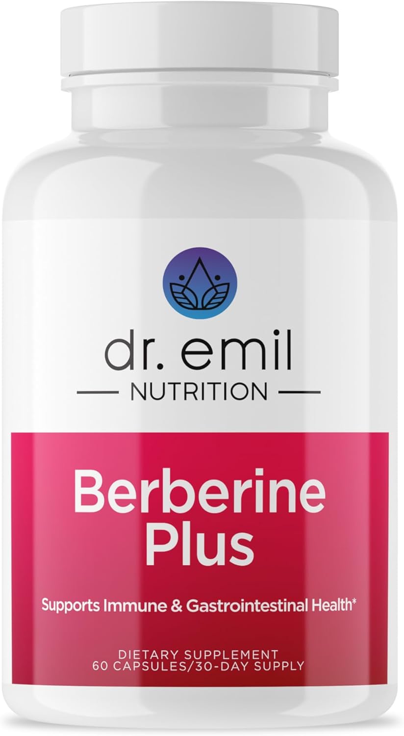 Dr. Emil Berberine 500mg Capsules – Berberine Supplement with Cinnamon, MTC Oil & Milk Thistle – Berberine HCL Made in The USA, 30-Day Supply