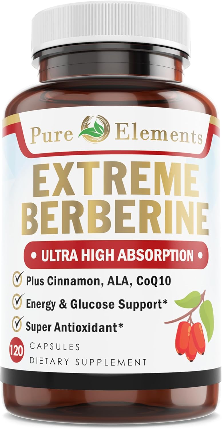 Extreme Berberine Plus with ALA, Coq10, Turmeric, Cinnamon, Bitter Melon, banaba Leaf, Korean Panax, Royal Jelly, and Other 21 Herbs for Healthy Blood Sugar and Overall Health and Immunity