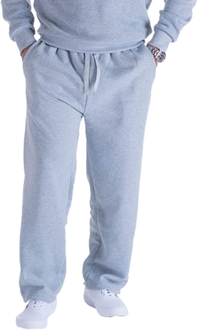 Facitisu Mens Active Fleece Athletic Sweatpant Basic Running Drawstring Workout Sweat Pants