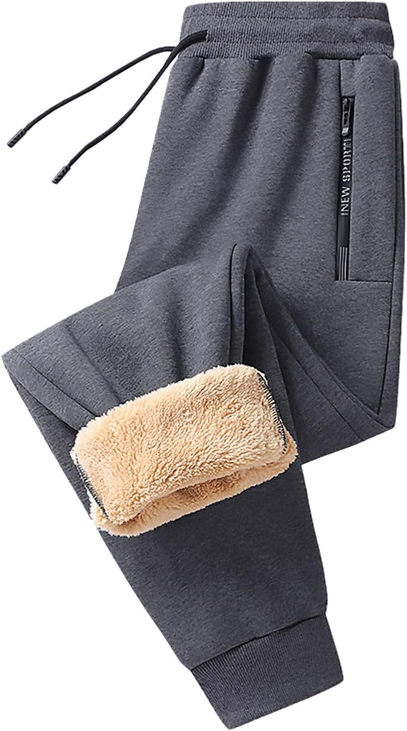 Fleece Lined Sweatpants Women Winter Sherpa Pants Winter Clothes Jogger Pants with Pockets Fall Fashion Outfits